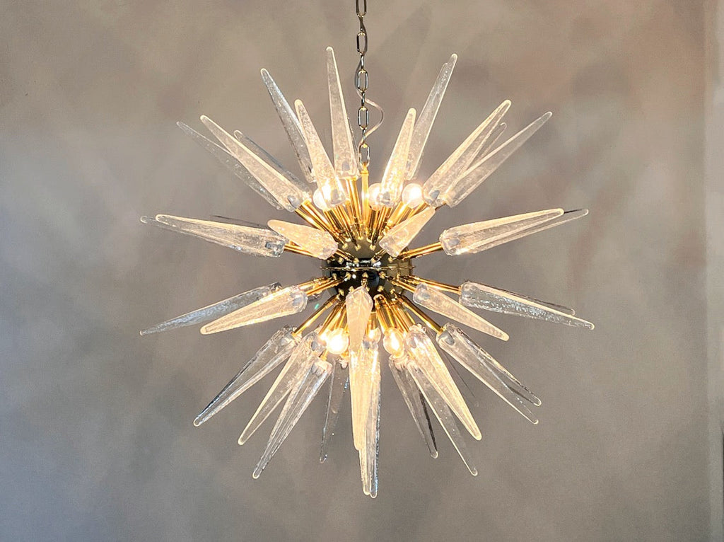 Murano Chandelier | 51 Clear Sputnik detail by Bling Lighting Studio