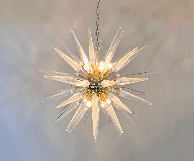 Murano Chandelier | 51 Clear Sputnik detail by Bling Lighting Studio