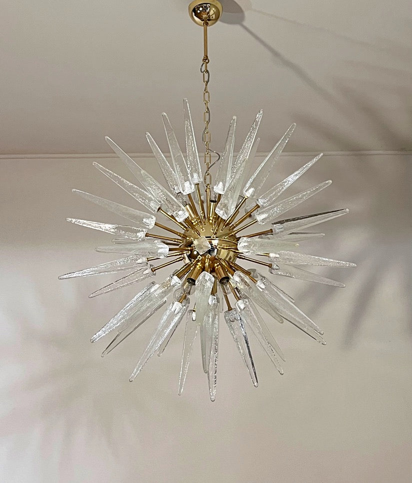 Murano Chandelier | 51 Clear Sputnik detail by Bling Lighting Studio