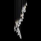 White Petal Drop Chandelier