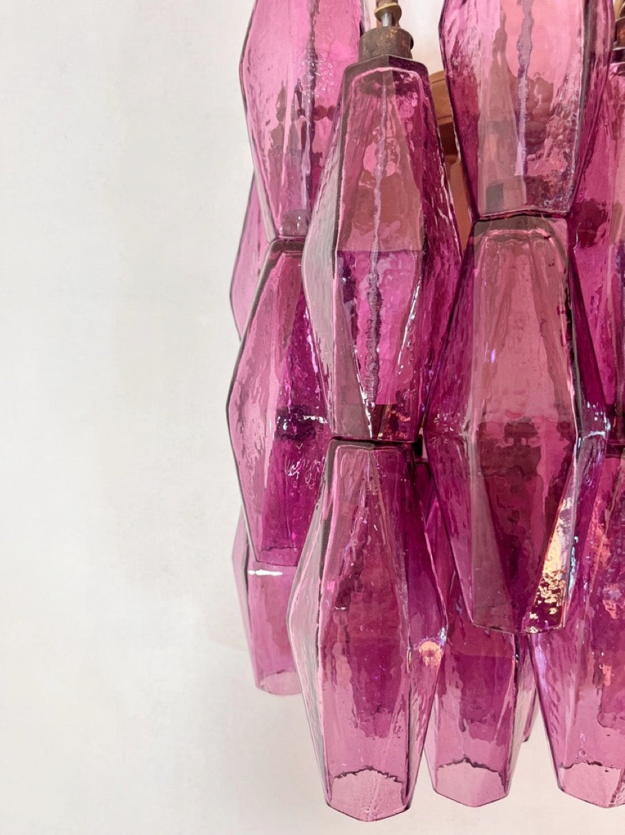 Murano Wall Lamp | 17 Purple Poliedri Glass | Set of 2
