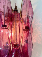Murano Wall Lamp | 17 Purple Poliedri Glass | Set of 2