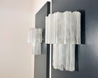Murano Wall Lamp | 13 Alabaster White Tube Glass | Set of 2