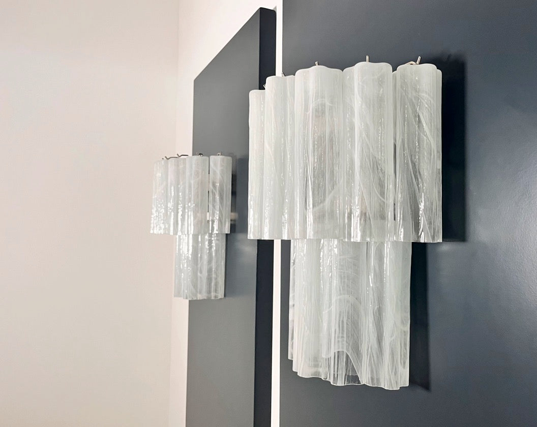 Murano Wall Lamp | 13 Alabaster White Tube Glass