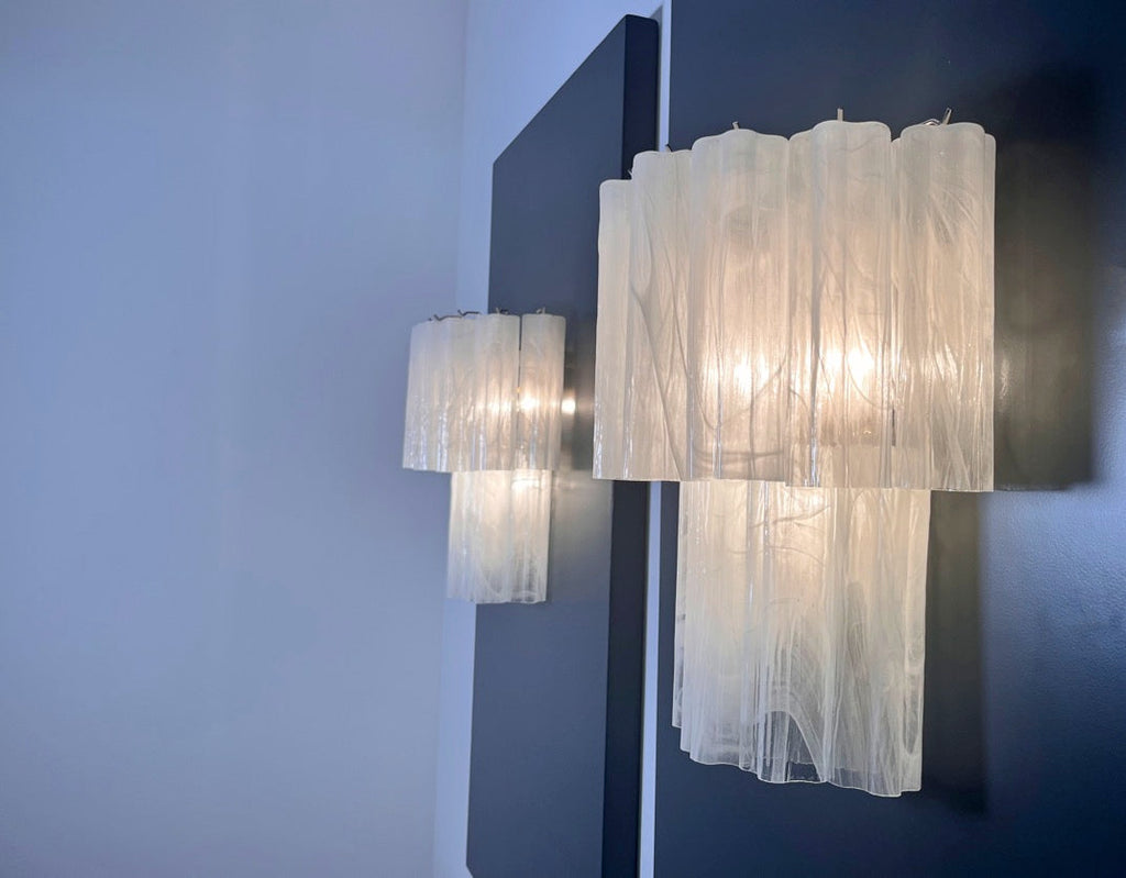 Murano Wall Lamp | 13 Alabaster White Tube Glass