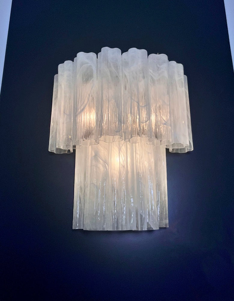Murano Wall Lamp | 13 Alabaster White Tube Glass