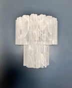 Murano Wall Lamp | 13 Alabaster White Tube Glass | Set of 2