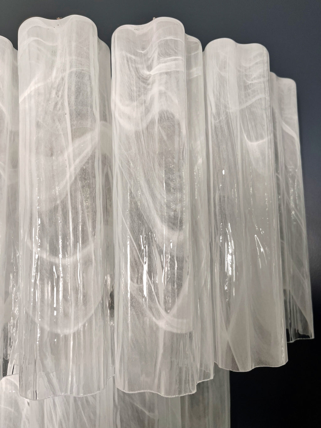 Murano Wall Lamp | 13 Alabaster White Tube Glass | Set of 2