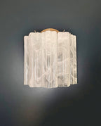 Murano Wall Lamp | 5 White Alabaster Glass Tubes | Set of 2