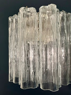 Murano Wall Lamp | 5 Clear Tube Glass | Set of 2