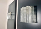 Murano Wall Lamp | 5 Clear Tube Glass | Set of 2