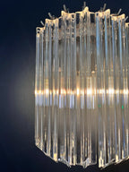 Murano Wall Lamp | 9 Clear Prism Glass | Set of 2