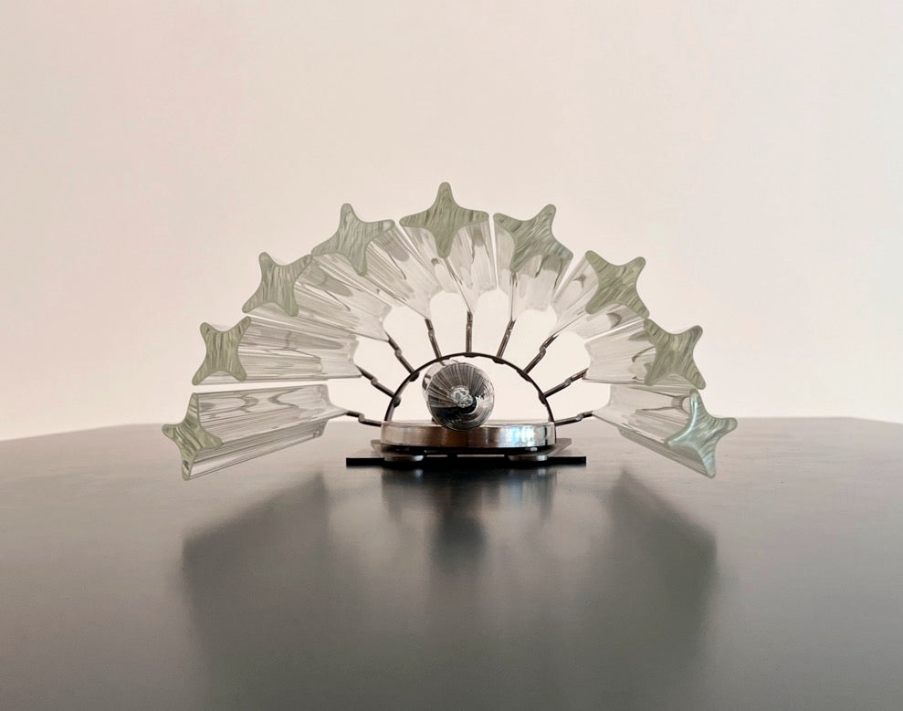 Murano Wall Lamp | 9 Clear Prism Glass | Set of 2