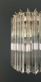 Murano Wall Lamp | 9 Clear Prism Glass | Set of 2