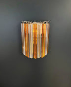 Murano Wall Lamp | 9 Clear Yellow Prism Glass | Set of 2