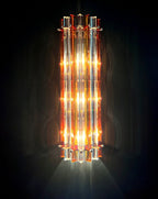 Murano Wall Lamp | 14 Clear Yellow Prism Glass | Set of 2