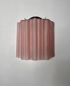 Murano Wall Lamp | 5 Pink Matte Glass Tubes | Set of 2