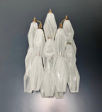 Murano Wall Lamp | 17 White Alabaster Poliedri Glass | Set of 2