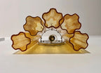 Murano Wall Lamp | 5 Yellow Glass Tubes | Set of 2