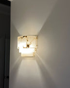 3 Tier White Round Alabaster Chain Pendant Light Fitting in Brass 10in