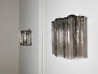 Murano Wall Lamp | 5 Smoked Tube Glass | Set of 2