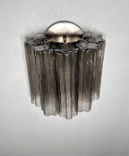 Murano Wall Lamp | 5 Smoked Tube Glass | Set of 2