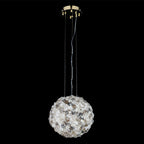 Modern Clear & Smoky Rock Crystal Ball Pendant Light by Bling Lighting Studio