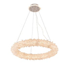 Round Luxury Rock Crystal Chandelier 32" D by Bling Lighting Studio