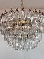 Murano Chandelier – Poliedri – 111 glass – Transparent