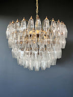 Murano Chandelier – Poliedri – 111 glass – Transparent