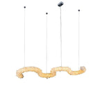 Spiral Rock Crystal Dining Room Creative Chandelier by Bling Lighting Studio