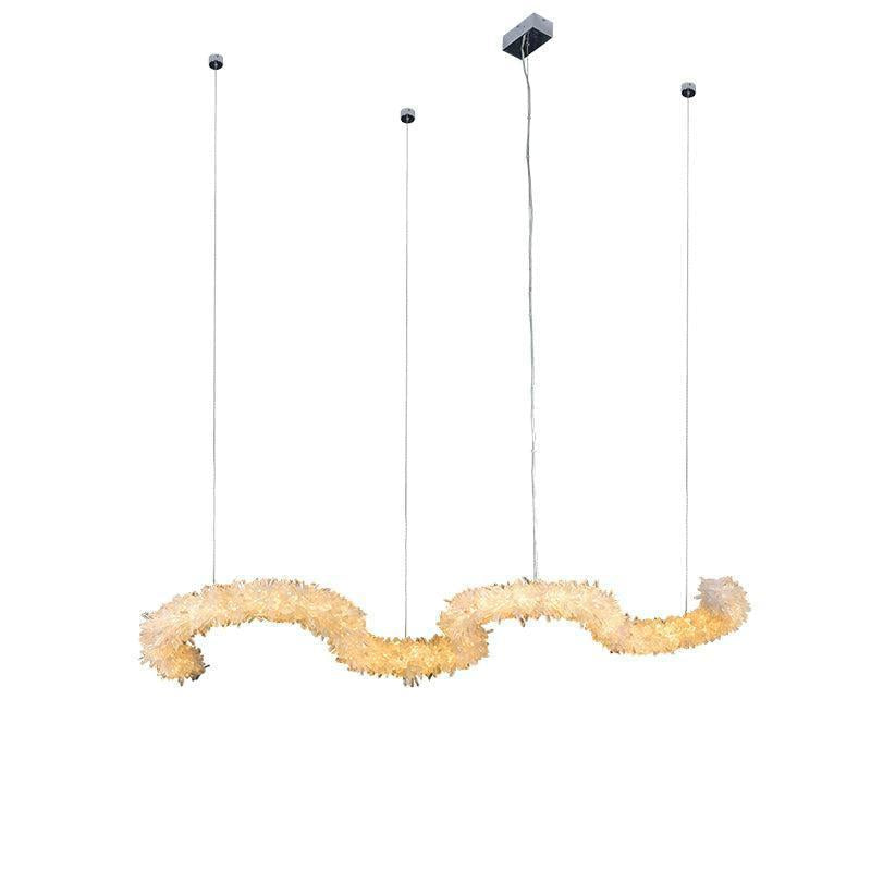 Spiral Rock Crystal Dining Room Creative Chandelier by Bling Lighting Studio