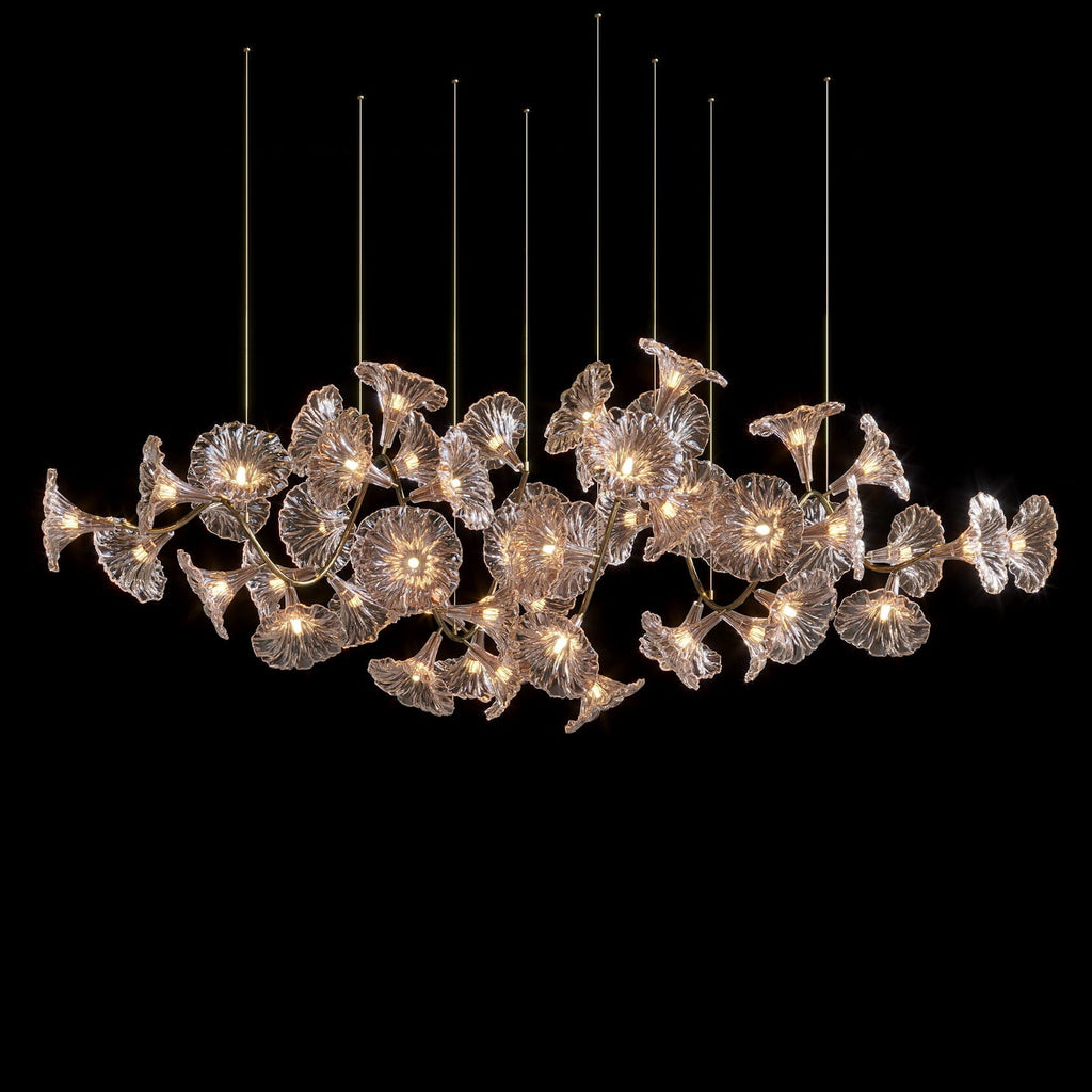 White Ginkgo Bloom Chandelier