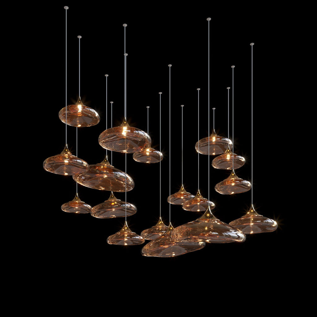 Smoke Saucer Drift Chandelier