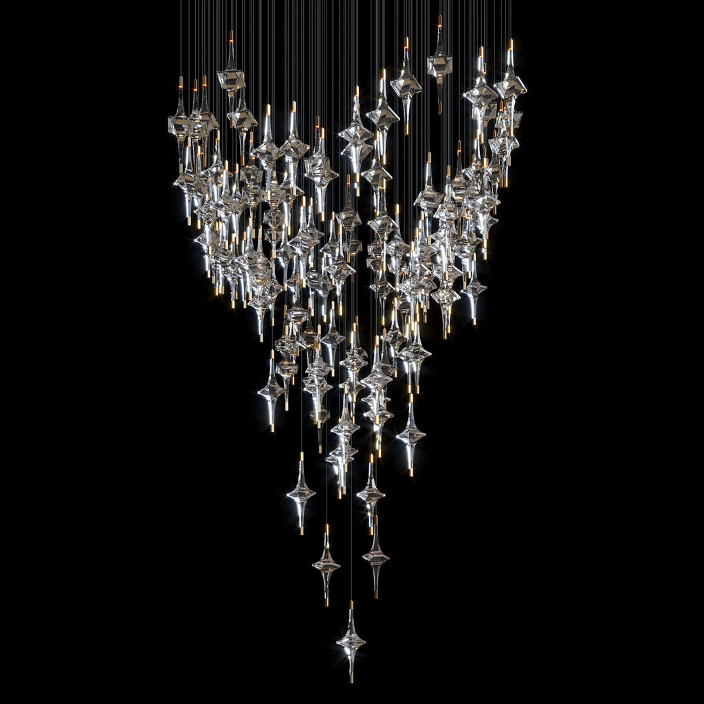 Crystal Diamond Rain Chandelier