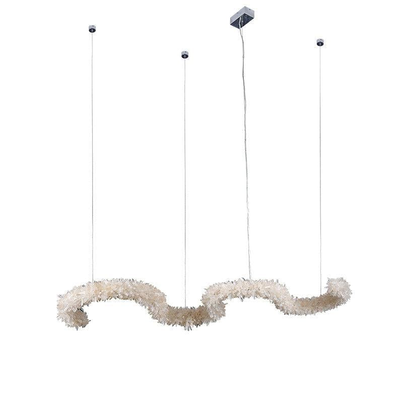 Spiral Rock Crystal Dining Room Creative Chandelier by Bling Lighting Studio