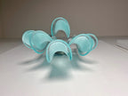 Murano Wall Lamp | 6 Turquoise Lattimo Petal Glass | Set of 2