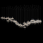 Ivory Saucer Orbit Chandelier