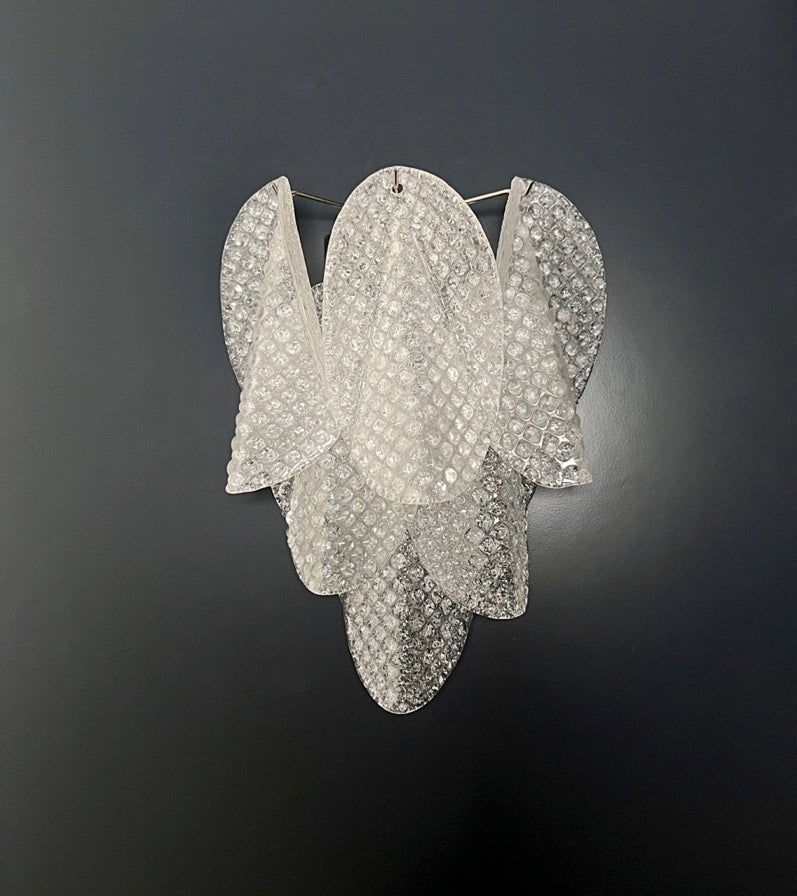 Murano Wall Lamp | 6 Clear Rondini Glass | Set of 2