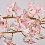 Ceramic Blossom Flower Round Bedroom Chandelier