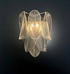 Murano Wall Lamp | 6 Clear Rondini Glass | Set of 2