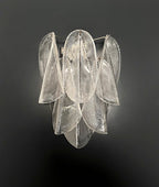 Murano Wall Lamp | 6 Clear Rondini Glass | Set of 2