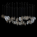 Smoke Glass Disc Cluster Chandelier