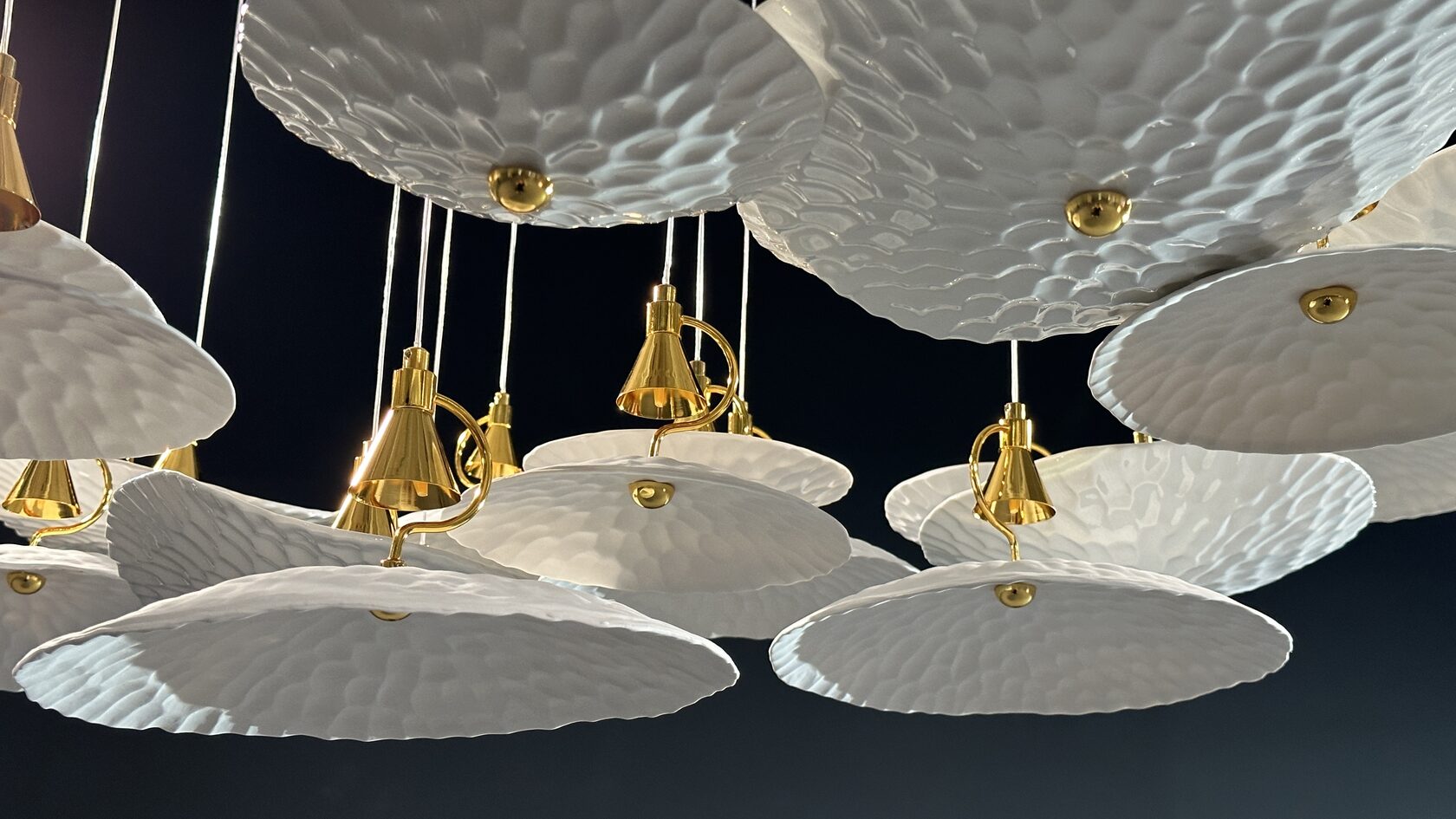 Ivory Pebble Cloud Chandelier