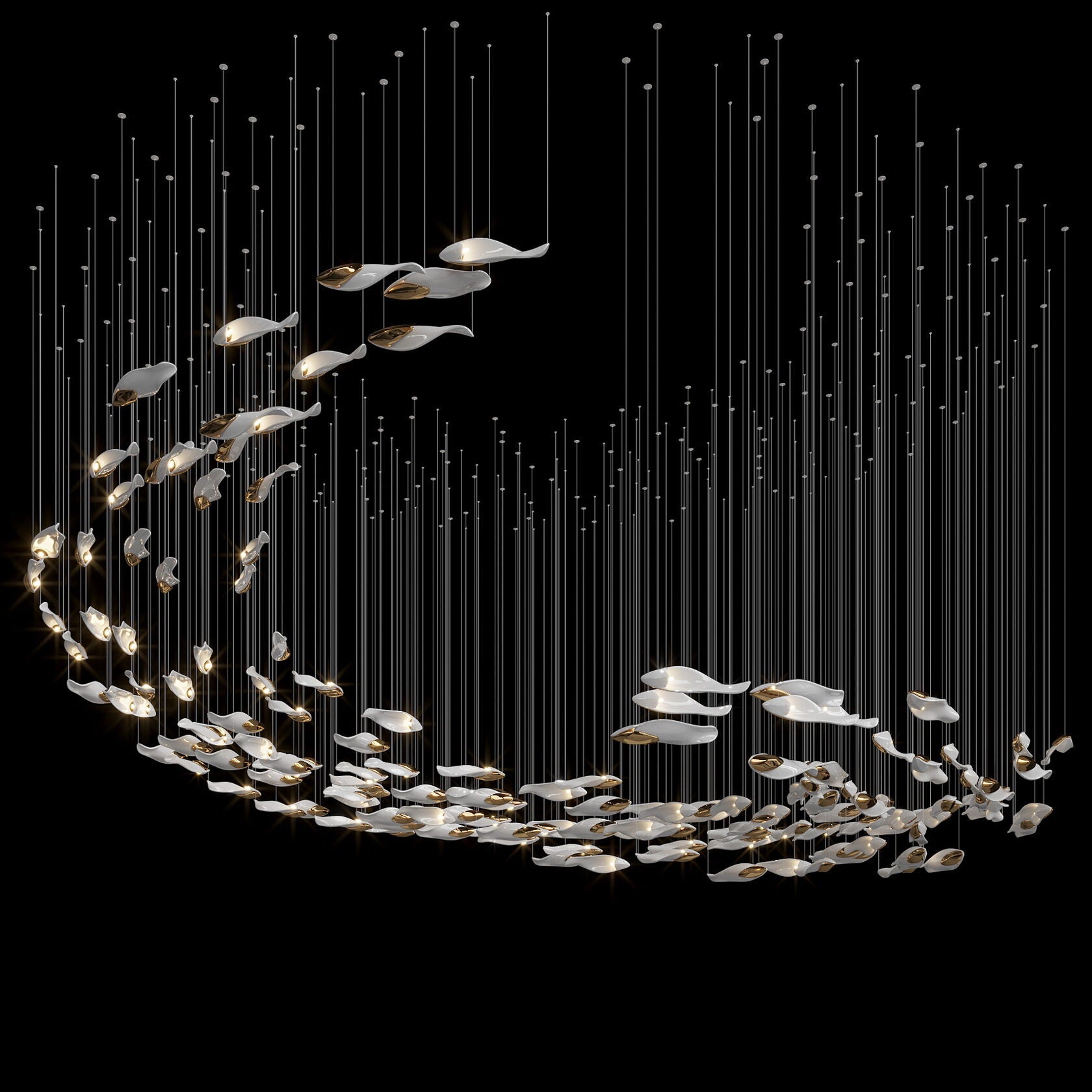 Smoke Glass Current Chandelier