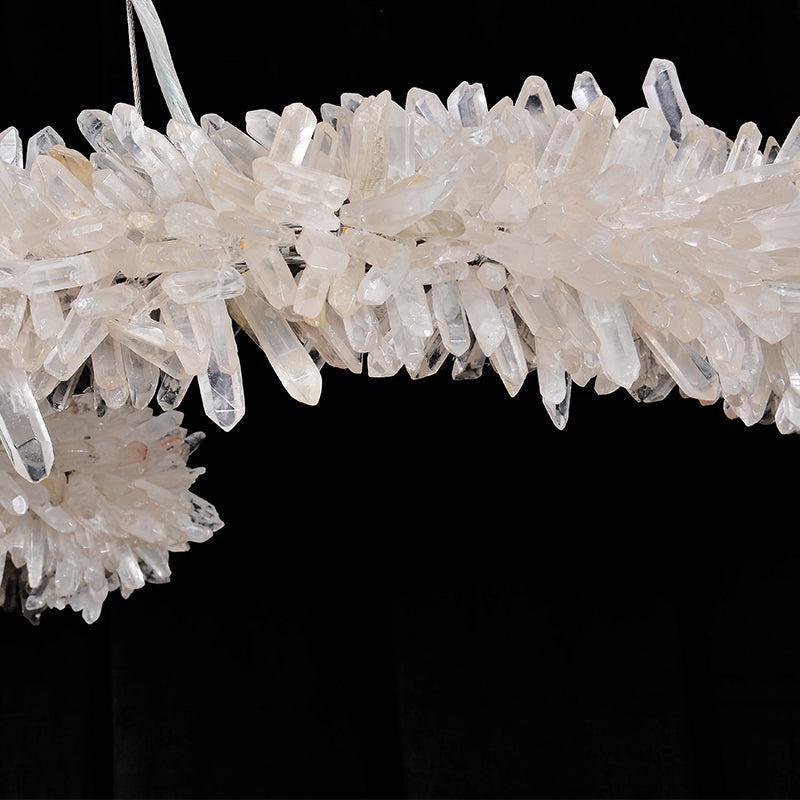 Spiral Rock Crystal Dining Room Creative Chandelier by Bling Lighting Studio