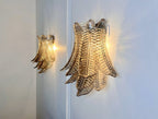Murano Wall Lamp | 10 Smoked Felci Glass | Set of 2