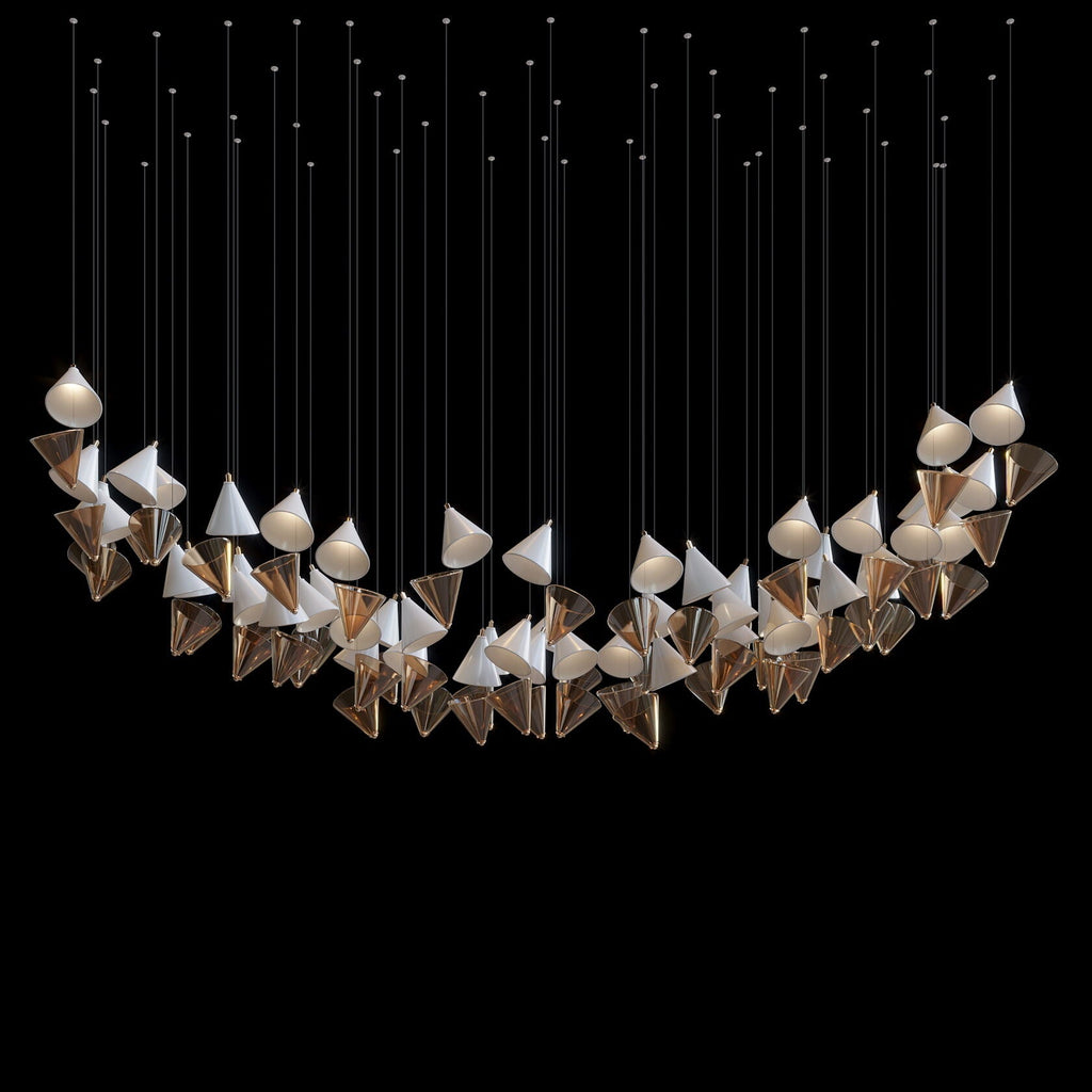 Ivory Cone Garland Chandelier