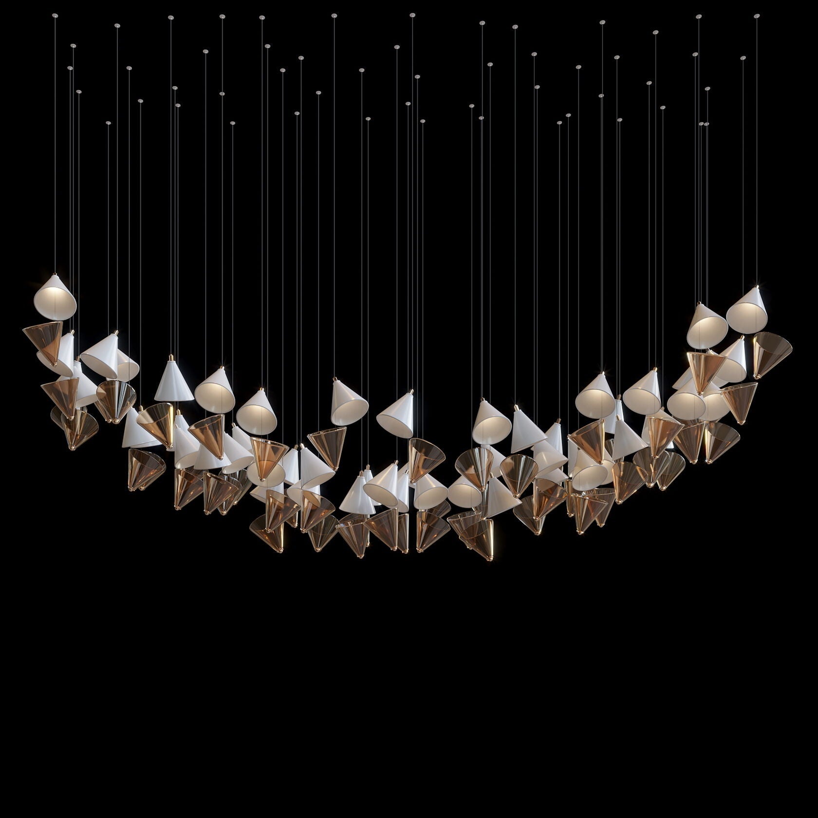 Ivory Cone Garland Chandelier
