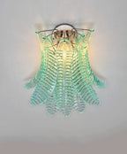 Murano Wall Lamp | 10 Turquoise Felci Glass | Set of 2